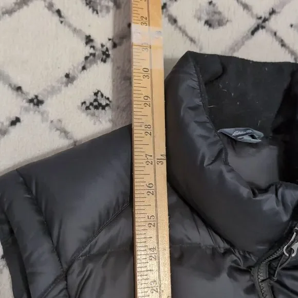 Eddie Bauer Vest Premium Goose Down Black Puffer Full‎ Zip Men's Large 27R - Picture 3 of 6